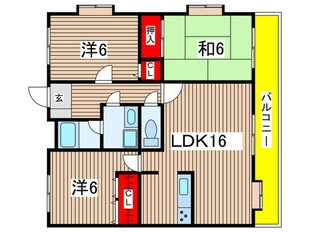 グリ－ンハイツ梅園の物件間取画像